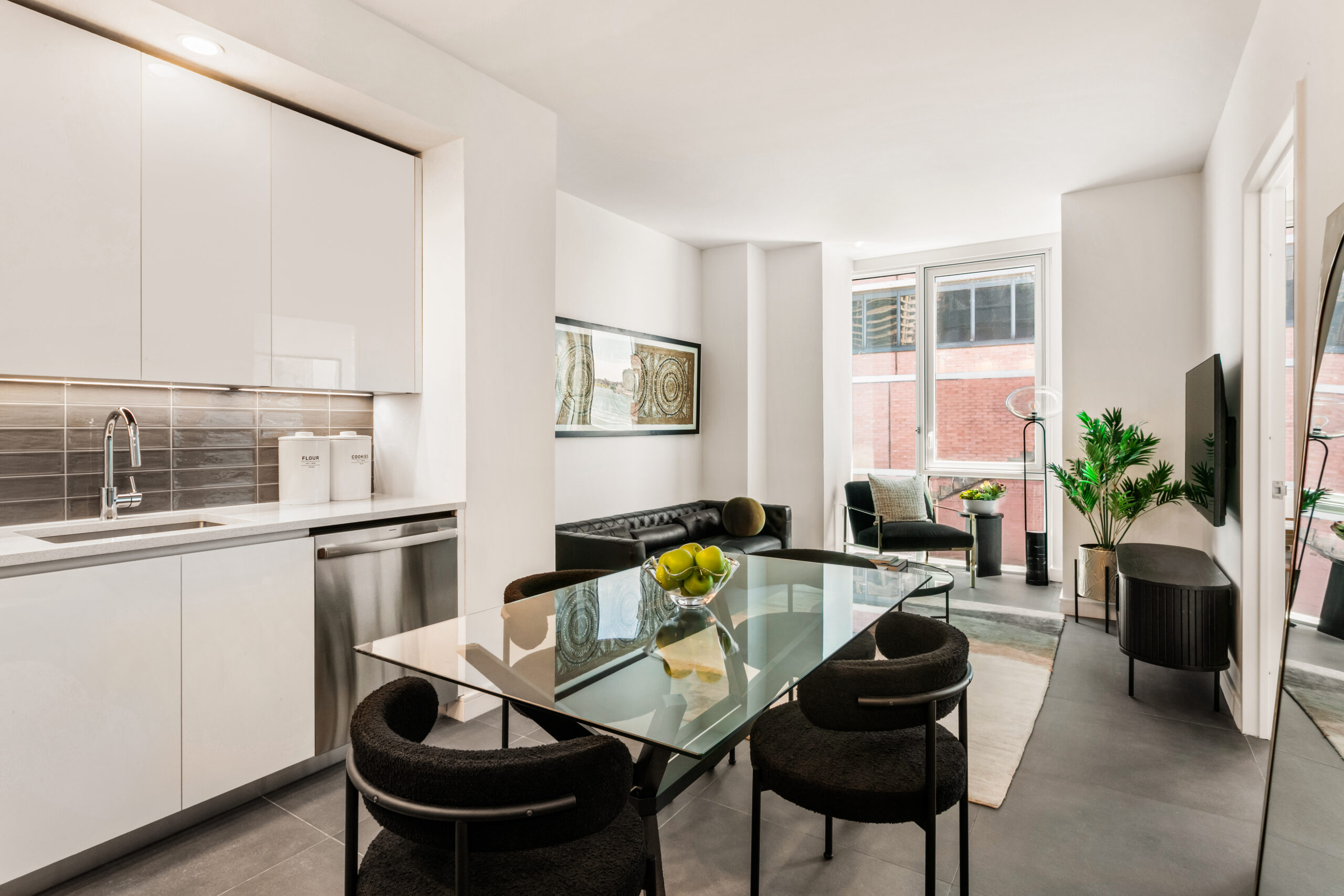 Living Room, Kitchen, Dining